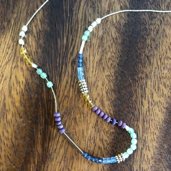 Gold Beaded Adjustable Necklace - Picture 2 of 3